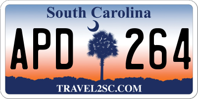 SC license plate APD264