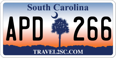 SC license plate APD266