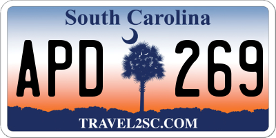 SC license plate APD269