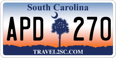 SC license plate APD270