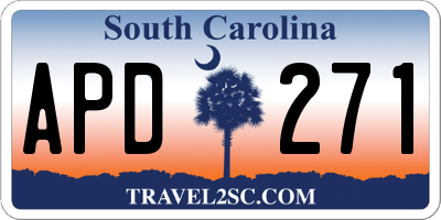 SC license plate APD271