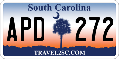 SC license plate APD272