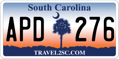SC license plate APD276
