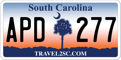 SC license plate APD277