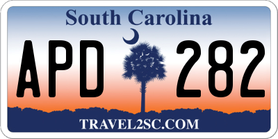 SC license plate APD282