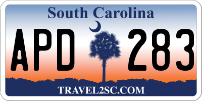 SC license plate APD283