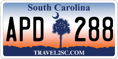 SC license plate APD288