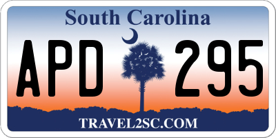 SC license plate APD295