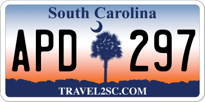 SC license plate APD297