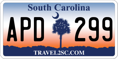 SC license plate APD299