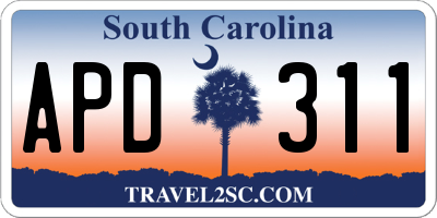 SC license plate APD311