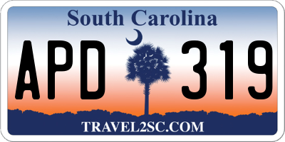 SC license plate APD319