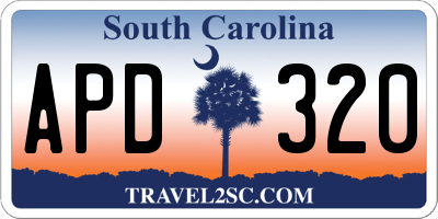 SC license plate APD320