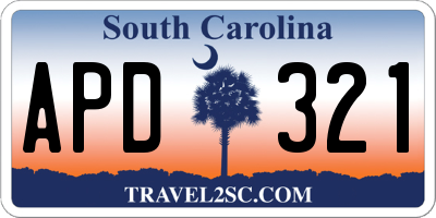 SC license plate APD321