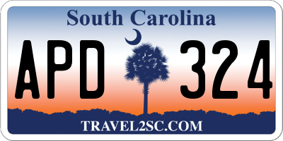 SC license plate APD324