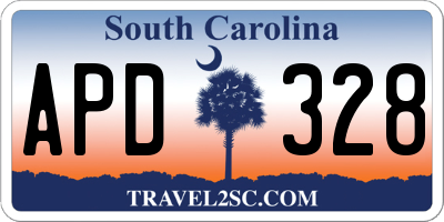SC license plate APD328