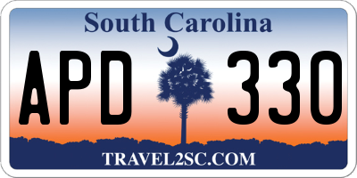 SC license plate APD330