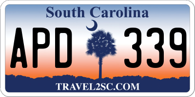 SC license plate APD339
