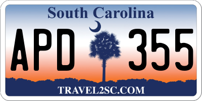 SC license plate APD355