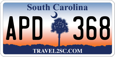 SC license plate APD368