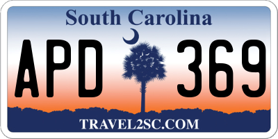SC license plate APD369
