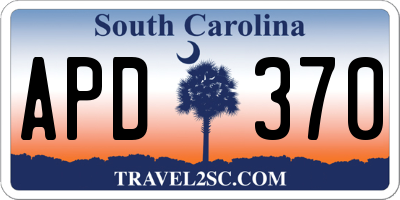 SC license plate APD370