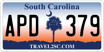 SC license plate APD379