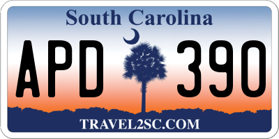 SC license plate APD390