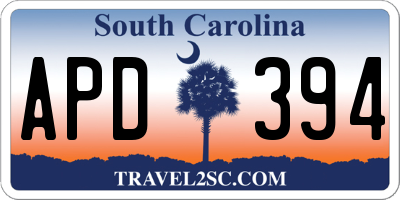SC license plate APD394