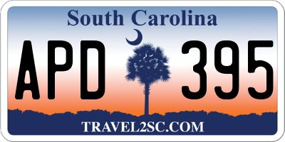 SC license plate APD395