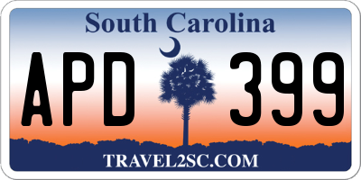 SC license plate APD399