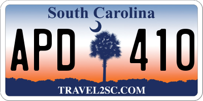 SC license plate APD410