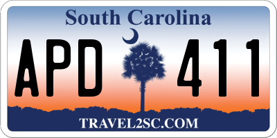 SC license plate APD411