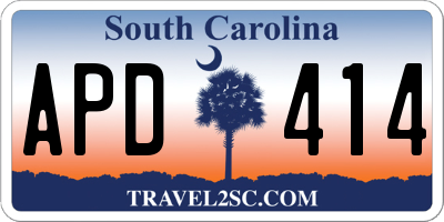 SC license plate APD414
