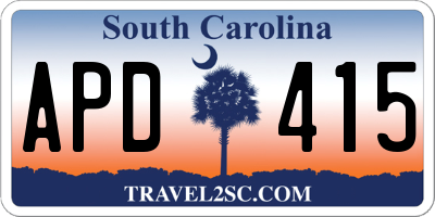 SC license plate APD415