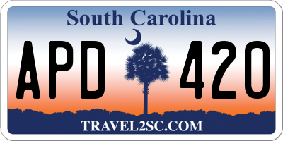 SC license plate APD420