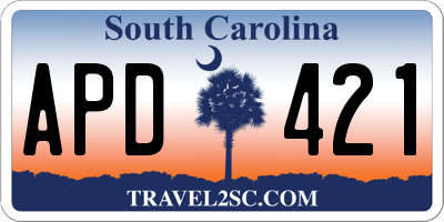 SC license plate APD421