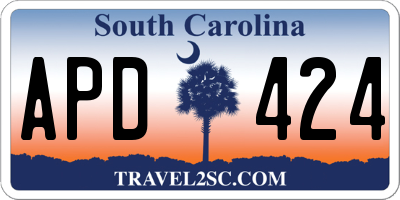 SC license plate APD424
