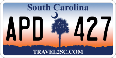 SC license plate APD427