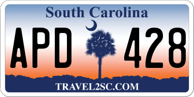 SC license plate APD428