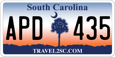 SC license plate APD435