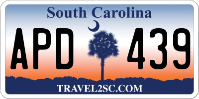SC license plate APD439