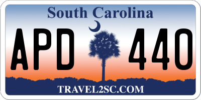 SC license plate APD440