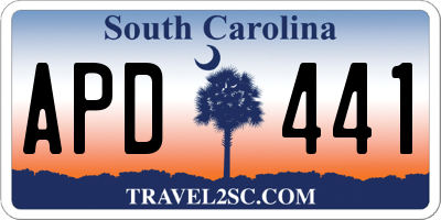 SC license plate APD441