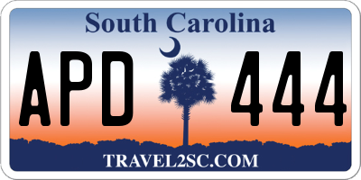 SC license plate APD444