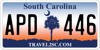 SC license plate APD446