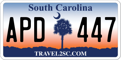 SC license plate APD447