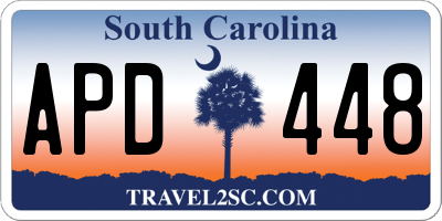 SC license plate APD448