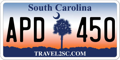 SC license plate APD450