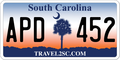 SC license plate APD452